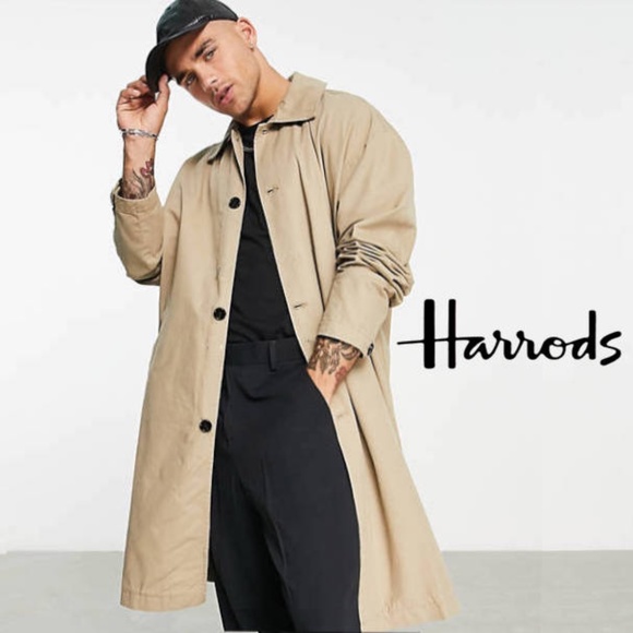 Harrod's Vintage Trench Coat 47" chest 41" drop shoulder to hem